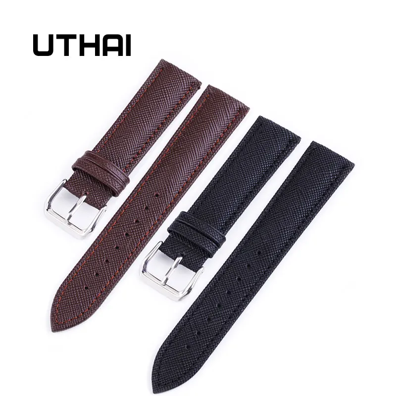 UTHAI P01  Genuine Leather Straps 12-24mm Watch Accessories 20mm  High Quality Brown Colors Watchbands