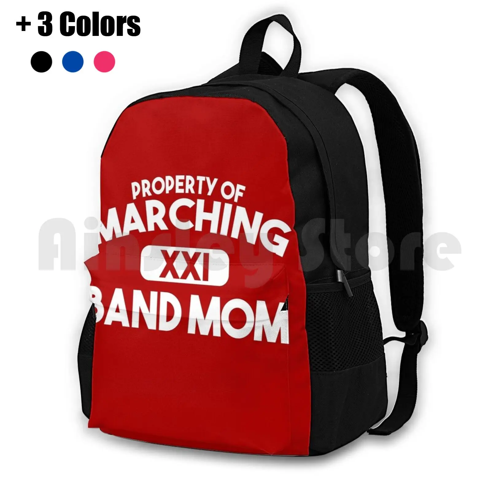 Property Of Marching Band. Band Mom Outdoor Hiking Backpack Waterproof Camping Travel Geek Marching Band Music Love Its