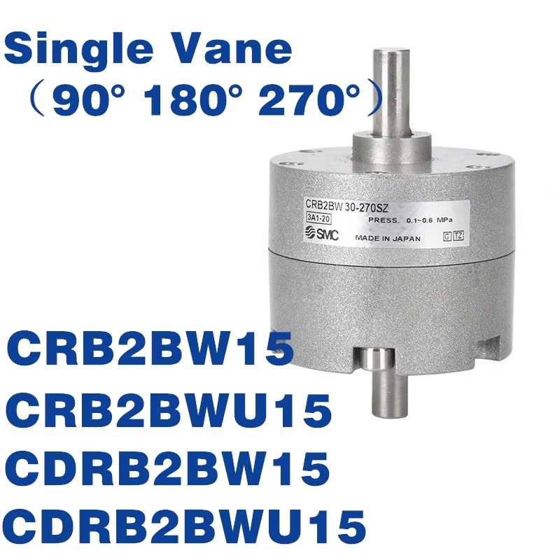 

CRB2 CRB2BW15 CRB2BWU15 CDRB2BW15 CDRB2BWU15 -90SZ -180SZ -270SZ Single Blade Vane Rotary Cylinder Swinging Pneumatic Actuator