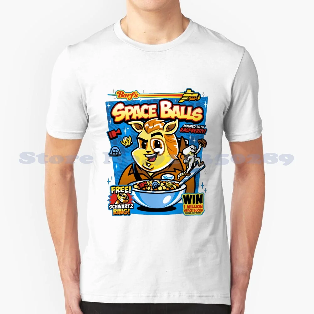 Barf'S Space Balls 100% Cotton T-Shirt Cereal Barf Schwartz Ring Yogurt Dark Helmet 80S Mel John Candy Mog Raspberry Lone Star