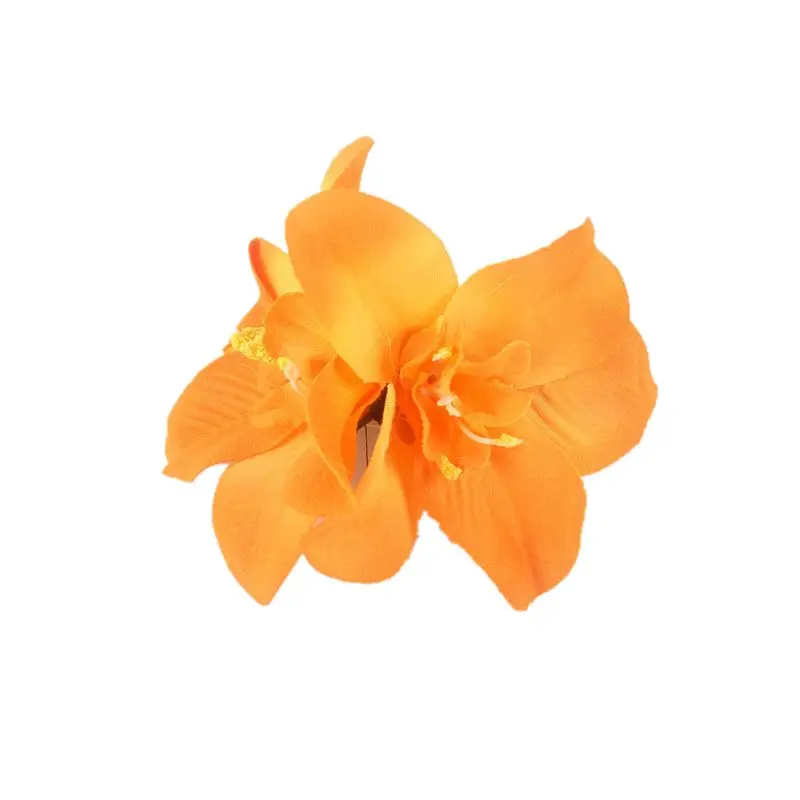 New Women Summer Bohemia Hairpin Lily Flower Hair Clip Hawaii Headpieces Wedding Headwear Holiday Hair Ornaments Accessories