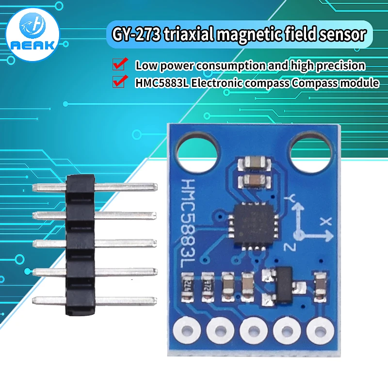 GY-273 3V-5V HMC5883L Triple Axis Compass Magnetometer Sensor Module Three Axis Magnetic Field Module For Arduino