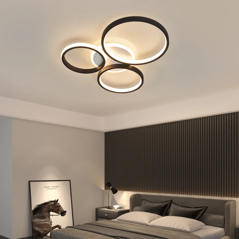 Black/Gold Color Minimalist Modern led ceiling Lights for living Study room bedroom AC85-265V modern led ceiling lamp fixtures