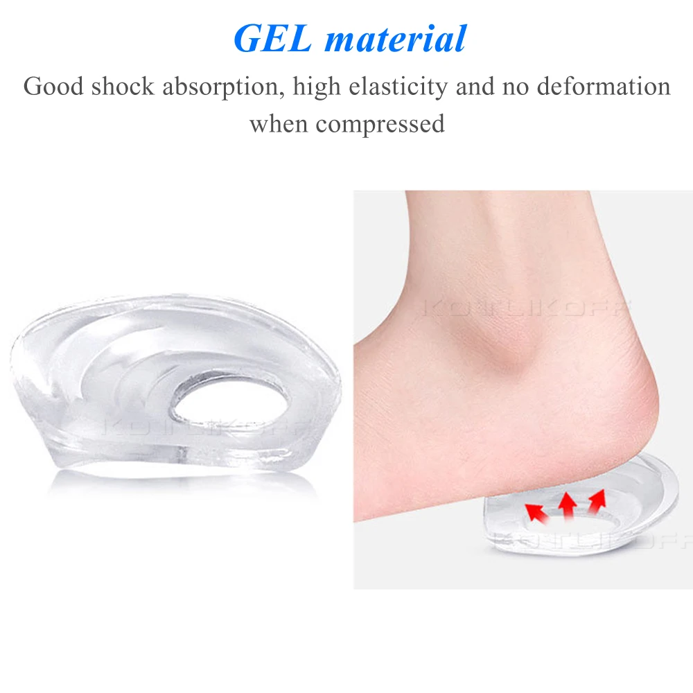 Chỉnh Hình Cổ Giày Gel Silicone Gót Cốc Orthotis Lắp Cho X/O Loại Chân Hiệu Chỉnh Chân Varus Chân Varus giày Miếng Lót