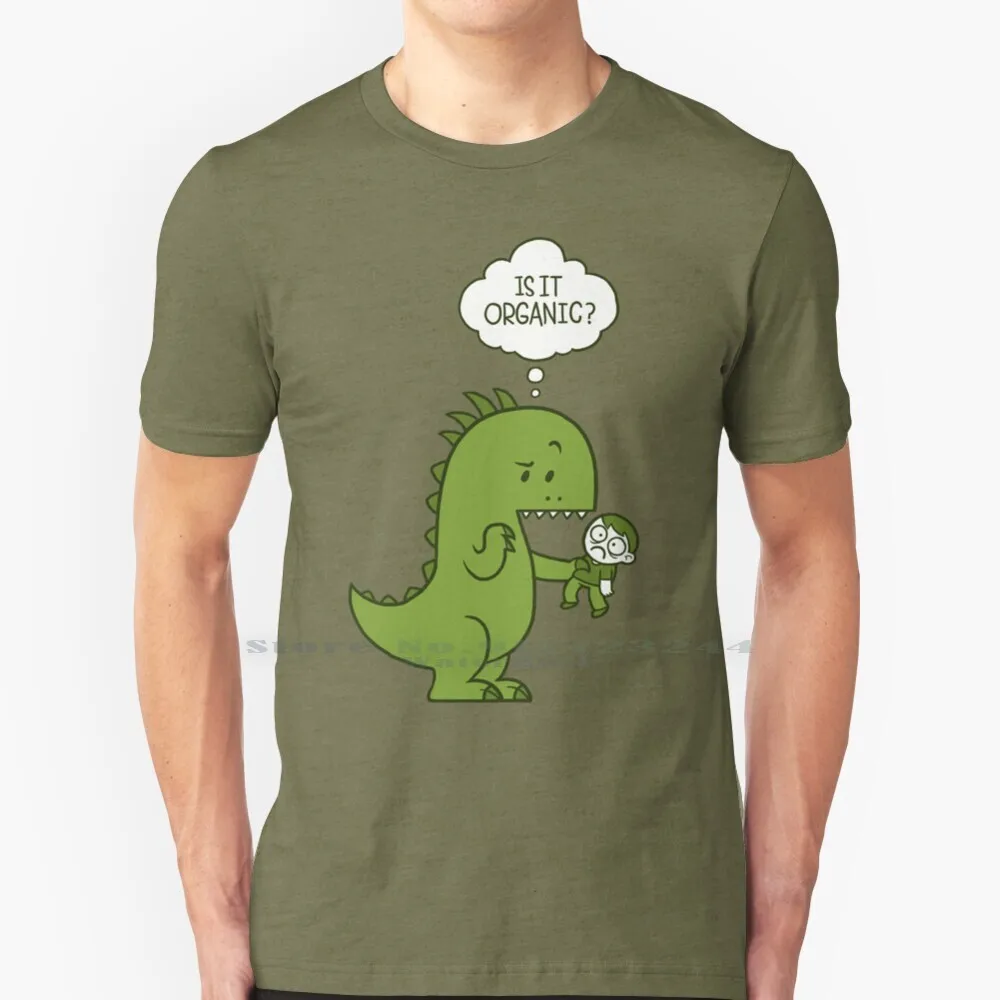 Organic Dinosaur T Shirt 100% Pure Cotton Dinosaur Nutrition Organic Hipster Funny Cute World Indominus Rex Schlogger Comic