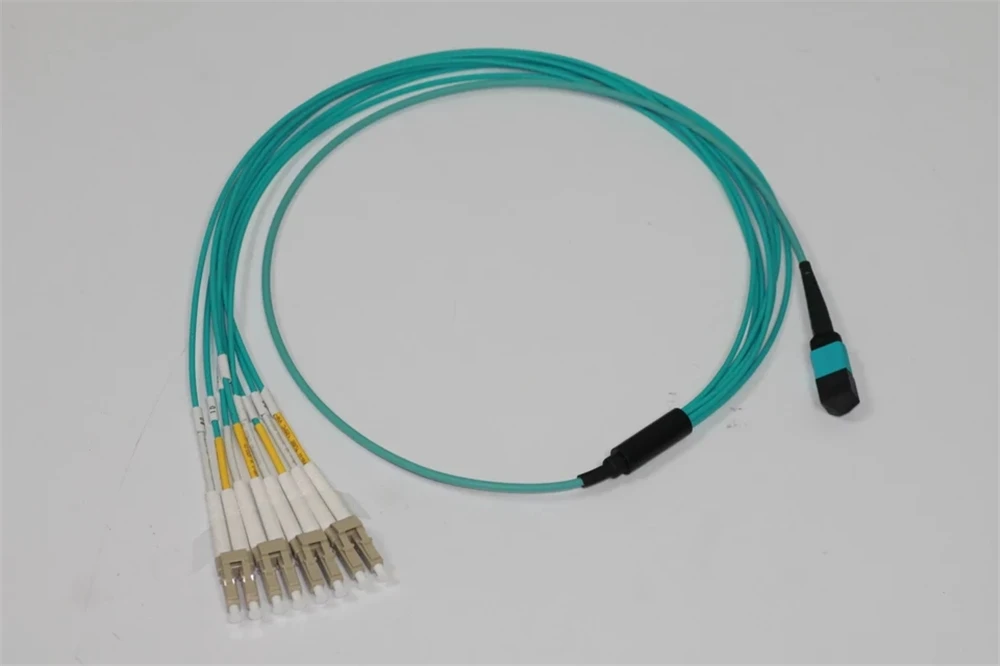 MPO patchcord 8 core female MTP-4DLC 6DLC OM3 1 3 5 10M fiber breakout MTP Type B 8 core OM3  ftth jumper optic patch lead ELINK