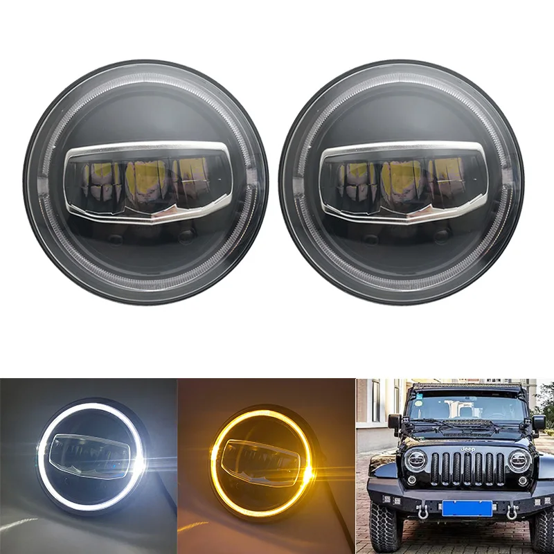 

7 Inch 100W LED Headlight With DRL Daytime Running Light High Low Beam Amber Turn Signal For Jeep Wrangler JK CJ TJ 4 orders