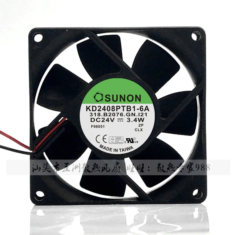 New original KD2408PTB1-6A 8025 8cm frequency converter fan 24V 3.4W