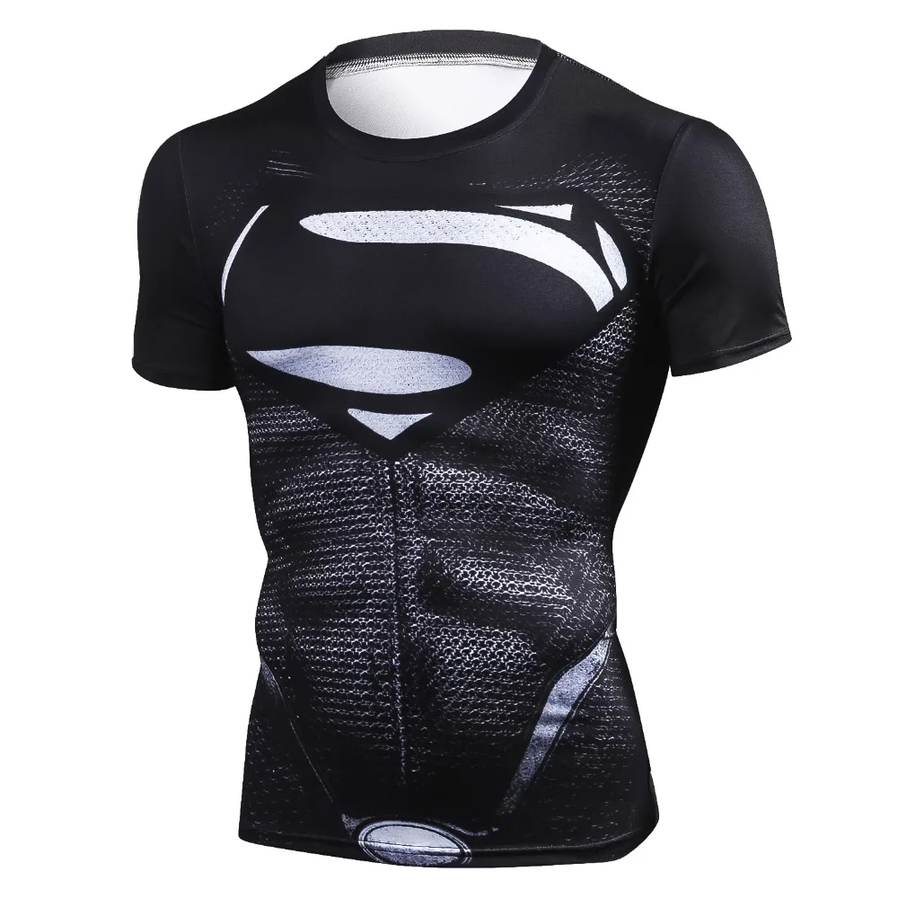 Fitness Compression T-Shirt Men Short Sleeve 3D Exercise Tops Men T Shirt Summer Fashion Casual Tshirt