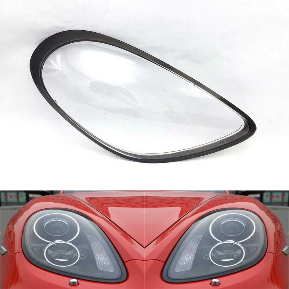 

For Porsche Porsche Cayman 981 Front Headlamps Cover Transparent Lampshade Headlight Shell Mask Protective Cover Glass