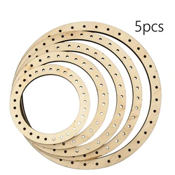 Hoop Ring Type Wooden 25.5/22/19/16/13cm Diameter Knitting Frame With Holes For DIY Knitting Craft Decorative Household Sewing