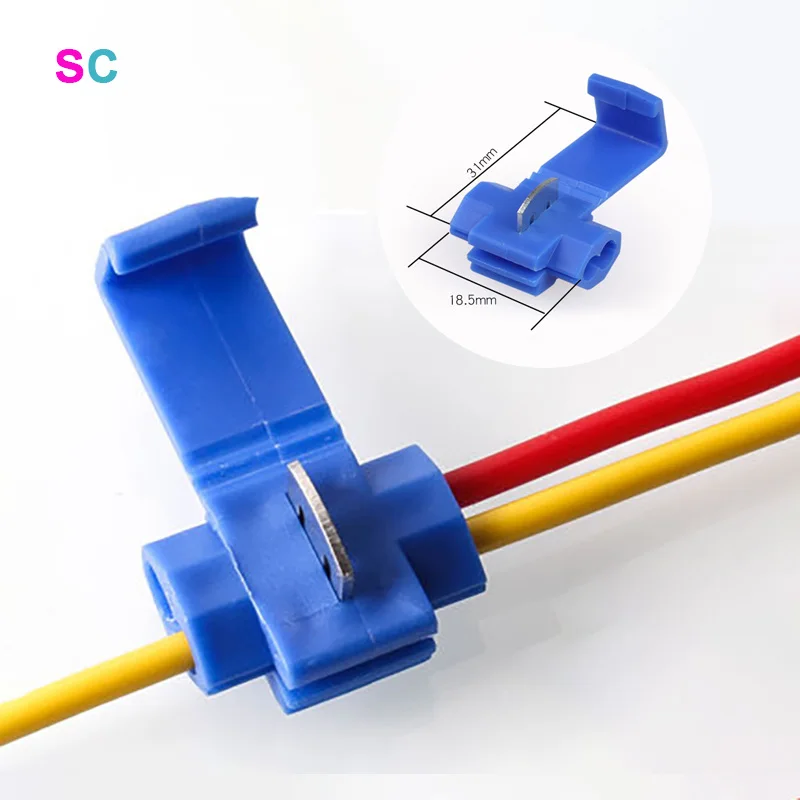 10PCS/20PCS Wire Connector Scotch Lock Snap AWG22-10 Without Breaking Cable Insulated Crimp Quick Splice Electrical Terminals