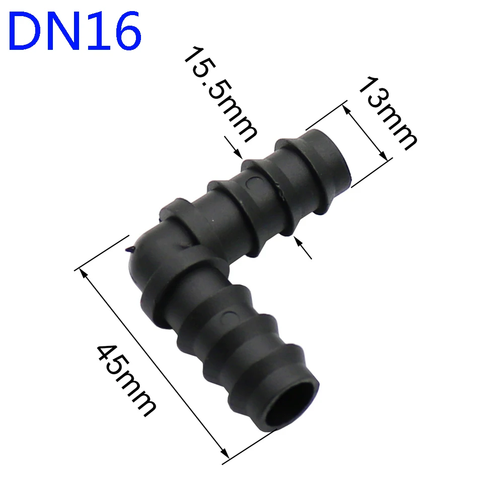 10Pcs DN16 DN20 Elbow Barbed Garden Water Connectors 90 Degree Angle Bend Joints Garden Agriculture Fittings Hose Connectors