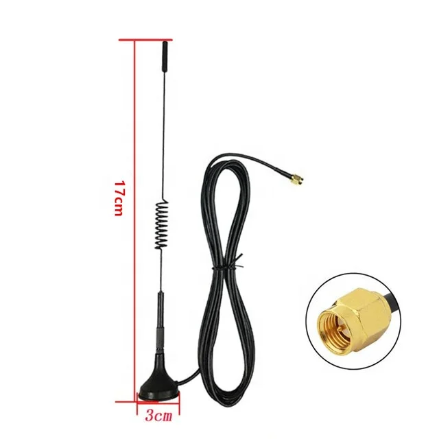 3dbi 1090Mhz Sucker Spiraalvormige Ads-B Antenne Met 3M RG174 Kabel En Mcx Male Connector