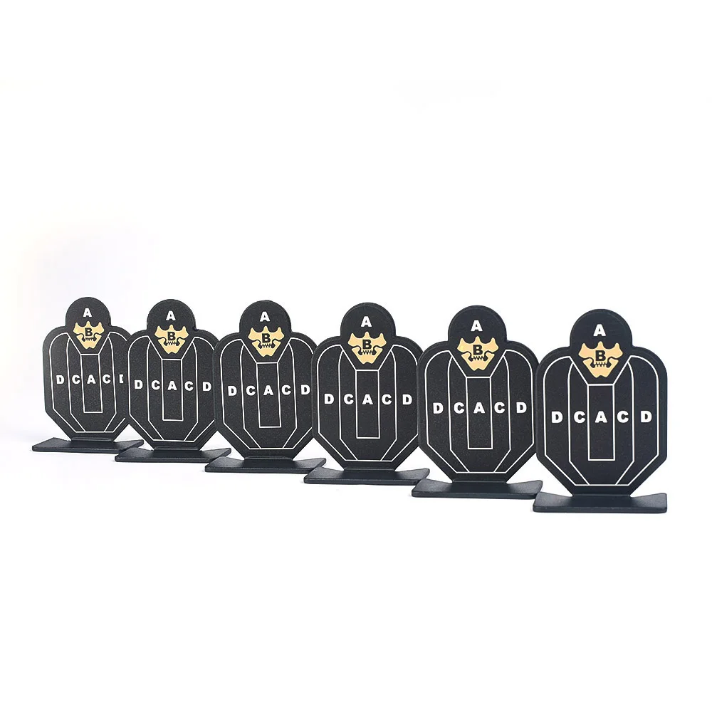 6pcs/pack Tactical AB Target Practice Set Shooting Metal Airgun Training Nock Down Target Paintball Hunting Accessories