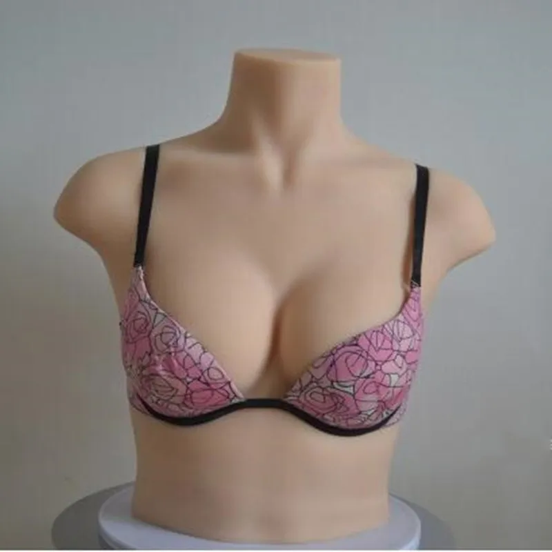 Real Silicone Female Cloth Mannequin Body,Soft Imitation Bust, Model, Underwear, Bra, Display Props Doll, Cloth Art, 75B/C, D070