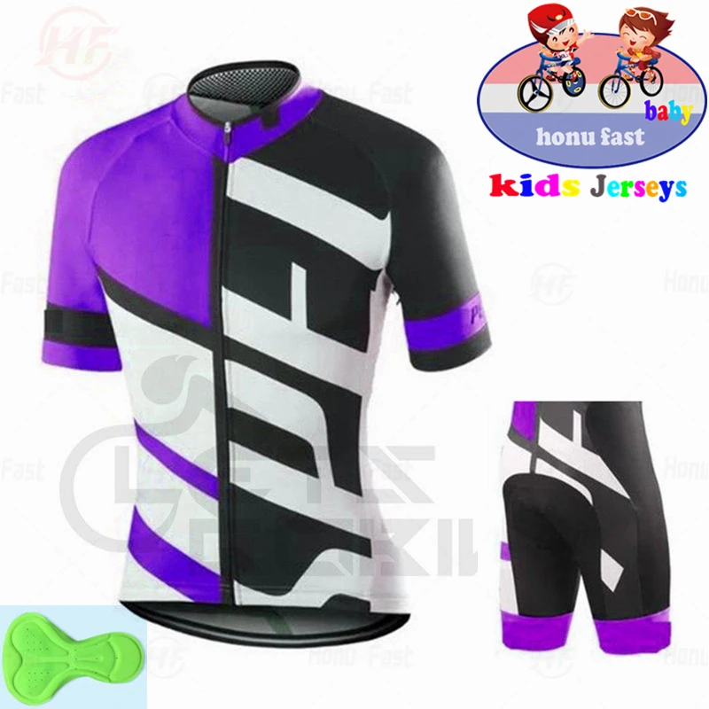 Kids 2022 Baby Jumbo Team Breathable Quick Dry Children Cycling Jersey Set Children\'s Bike Boys Girls Clothes Summer Bike Wear