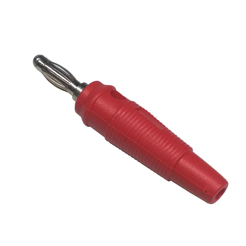 10Pcs 4Mm Lijm Gold Plating Plug Lantaarn Zachte Connectors Zwart Rode Plastic Behuizing Stereo Dual Channel Hoofdtelefoon Connector