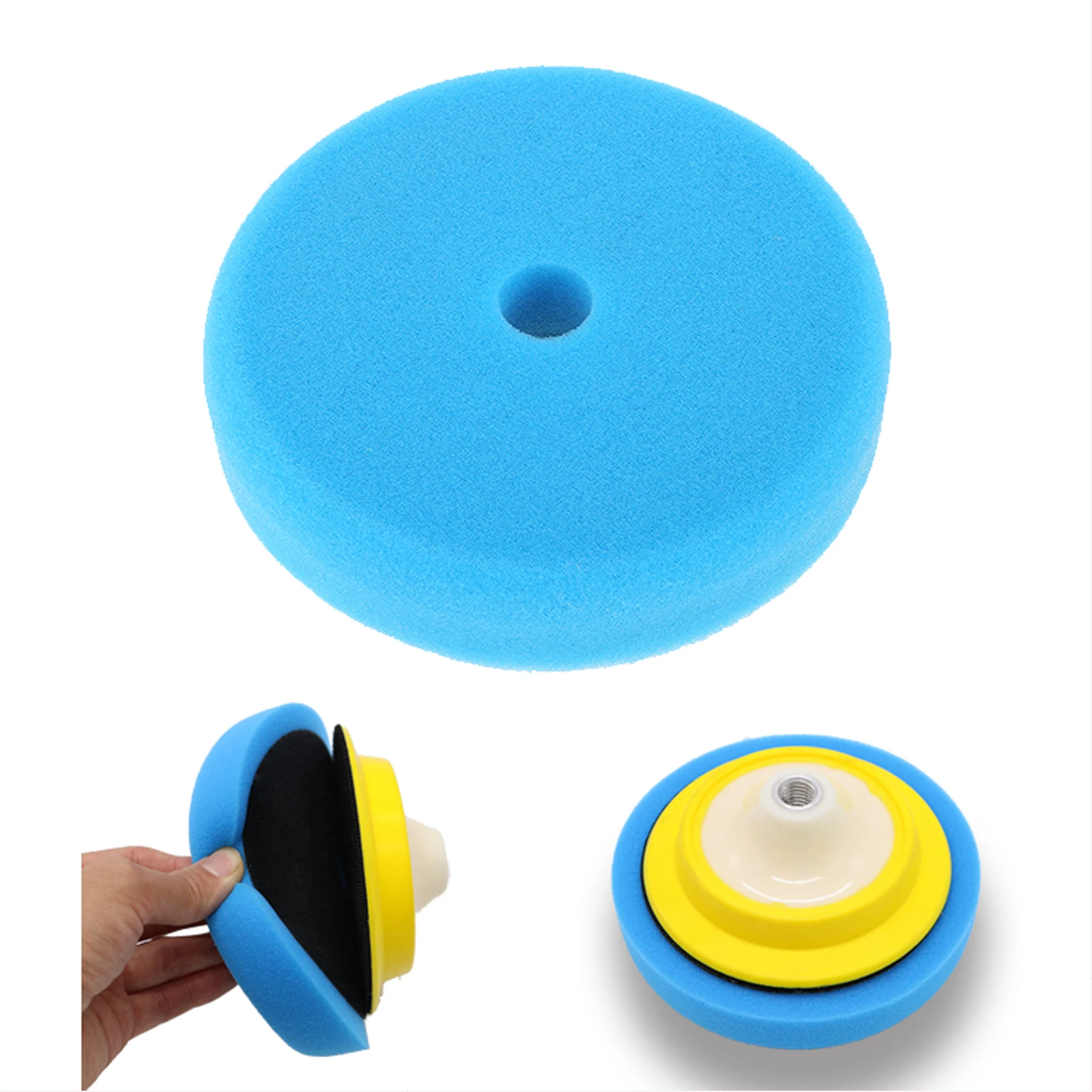 DRELD-almohadilla de encerado de rueda de esponja de pulido automático, 6 pulgadas/150mm, rejilla de pulido de rueda de coche, almohadilla de pulido para pulidor de búfer de coche, 1 ud.