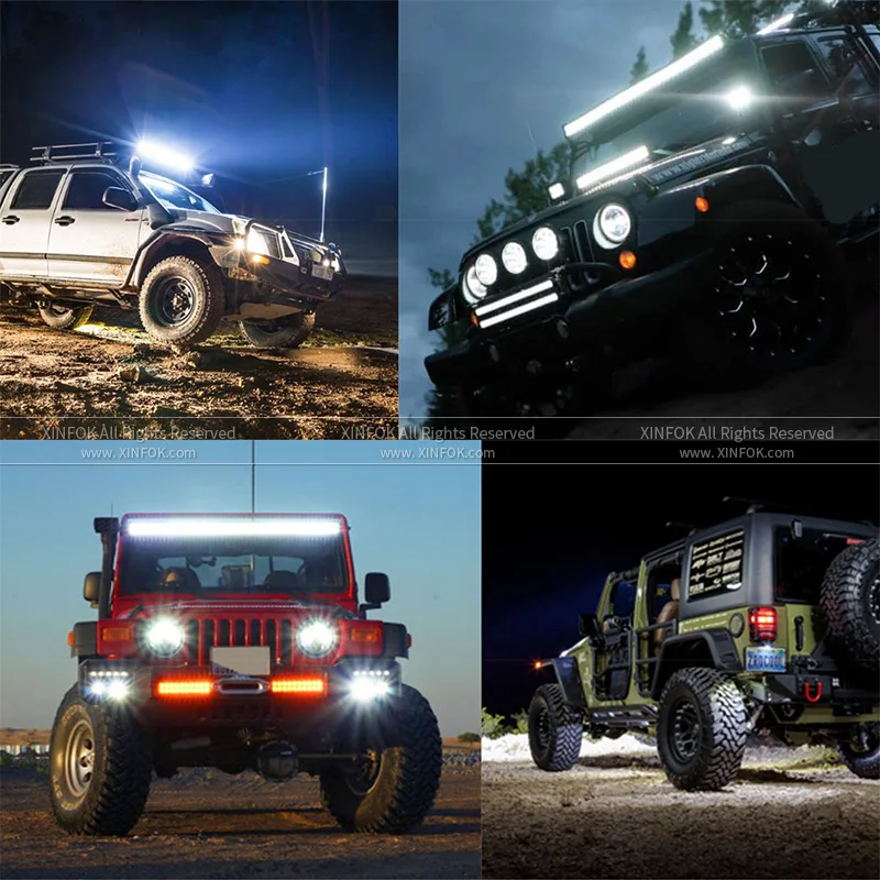 72W Car Work Light LED Bar 4x4 24 LED Working Bar Offroad SUV ATV Tractor Boat Trucks Excavator 12V 24V led Combo Beam