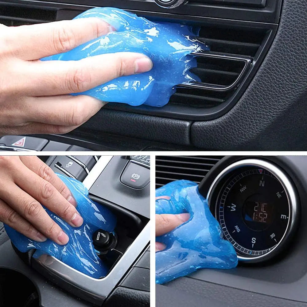 200g Car Air Vent Magic Dust Cleaner Laptop Computer Keyboard Slimy Gel Soft Dust Remover Glue Home Office Cleaning Tool