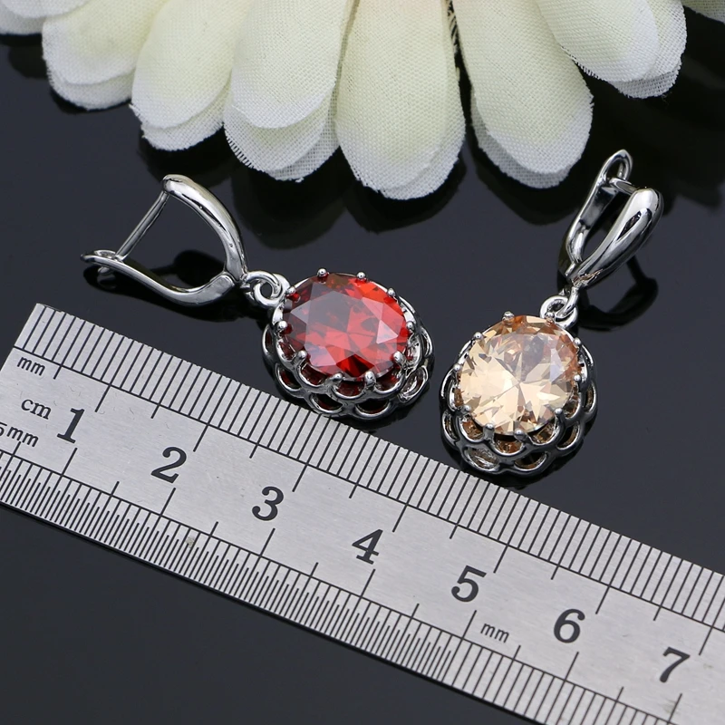 Women Fashion Cubic Zirconia Stone Mosaic Earrings Handmade Silver 925 Dangle Stone Earrings for Women Wedding Dropshipping