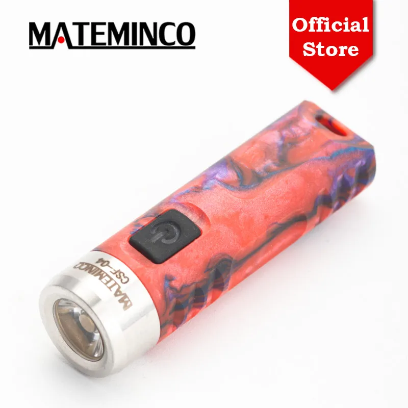 Mateminco EDC 키체인, USB C타입 UV 토치, 충전식 미니 린테나 LED 랜턴 손전등, RGB Aux LED, CSF04, SST20, 300lm