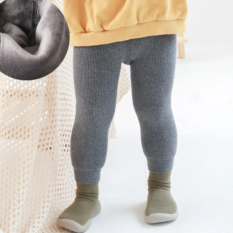 

Toddler Girls Winter Tights Autumn Children Boys Thermal Velvet Thick Pants Kids Warm Leggings Solid Trousers Baby Accessories