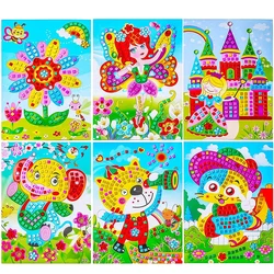 Mosaic Stickers Puzzle Art Kits Sparkle DIY Handmade Crafts Crystal Paste Painting Toys Kids Early Education Creative Gift