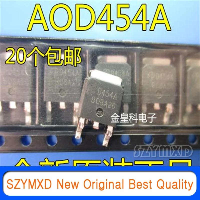 10Pcs/Lot New Original AOD454A D454A n-channel field effect mos tube 20A 40V patch TO252 In Stock