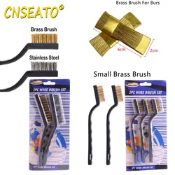 CNSEATO Dental Brass Wire Brush Bur Drill Bits Cleaning Stainless Steel Polishing Burrs Dentistry Instrument Brushes Clean Tool