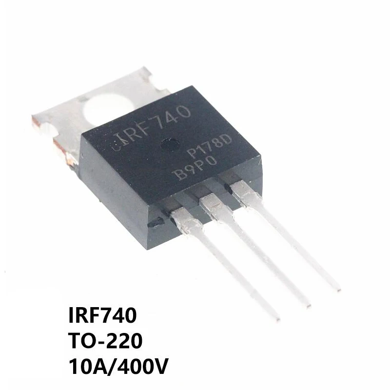 5 pces irf740 to220 irf740pbf to-220 740 novo e original chipset ic