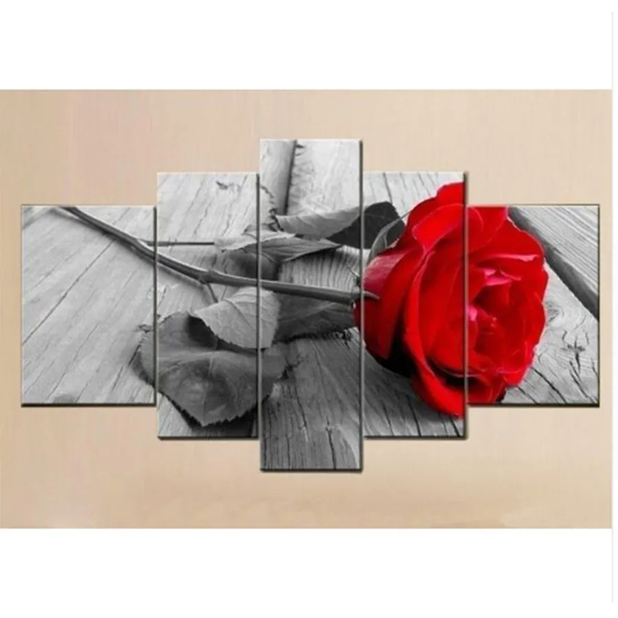 

5pcs,diy diamond embroidery Red rose diamond painting,full diamond mosaic picture of rhinestones cross-stitch art