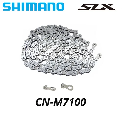 SHIMANO DEORE SLX M7100 cadena de 12 velocidades bicicleta de montaña 12S pieza de corriente MTB con enlace rápido M7100 118L 120L 122L 124L 126L