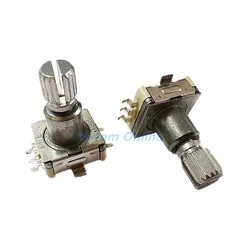 5pcs /lot Rotary Encoder Switch EC11 With Push Switch 30 Position 5pin SMD Type Handle Length 15mm Plum Shaft