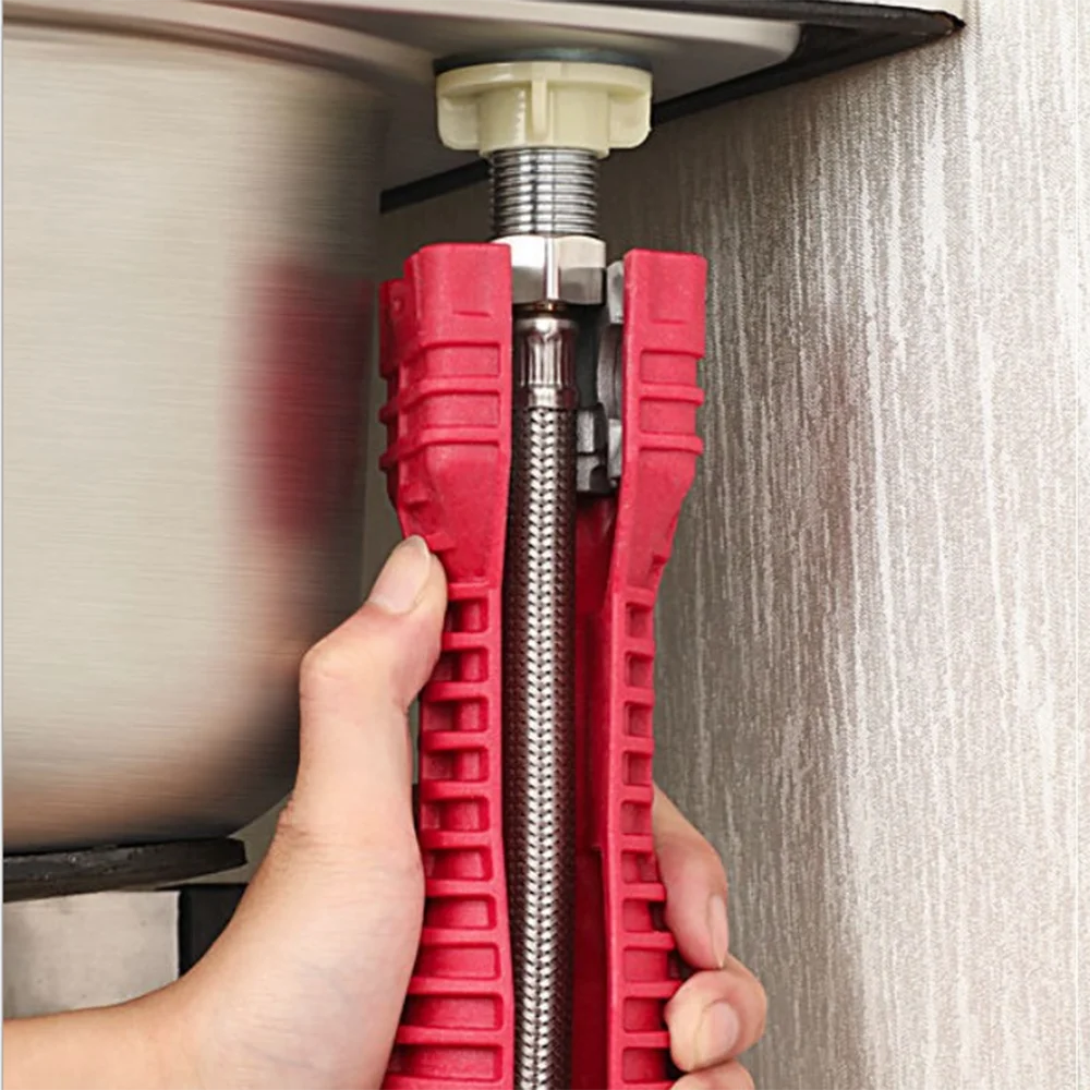 5 In 1 Flume chiave antiscivolo lavello da cucina chiave di riparazione rubinetto del bagno assemblaggio idraulico chiave di installazione strumenti per la casa