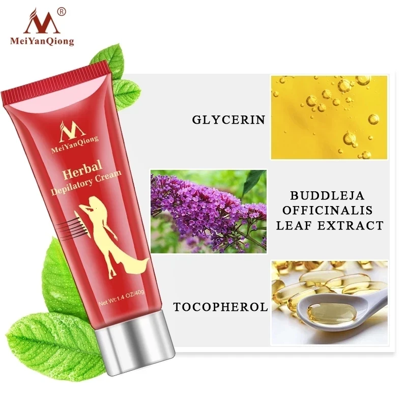 MeiYanQiong 40G Herbal Depilatory Cream Hair Removal Painless Cream For Removal Armpit Legs Hair Body Care Shaving&Hair Removal