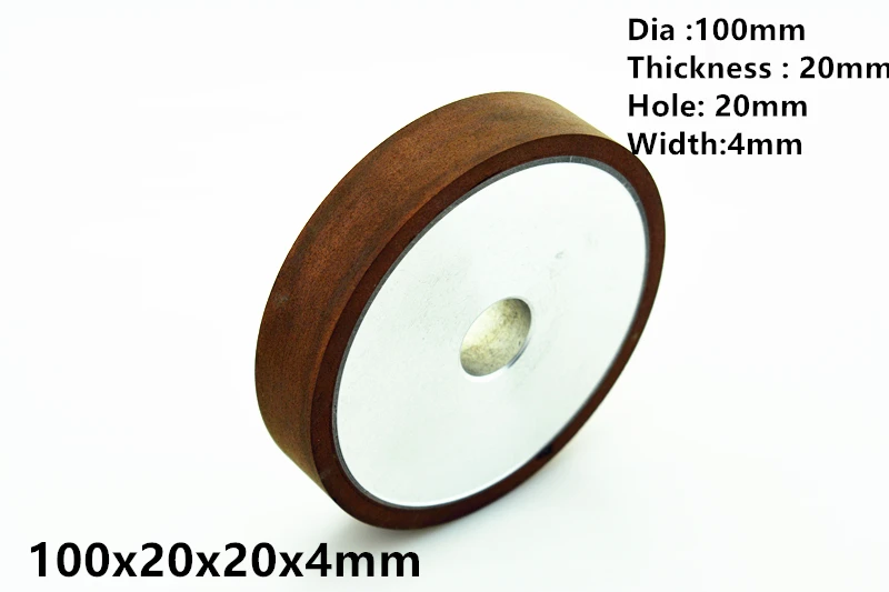 Jrealmer 100x20x20x4mm Flat Resin Diamond Grinding wheel for grinding tungsten carbide steel