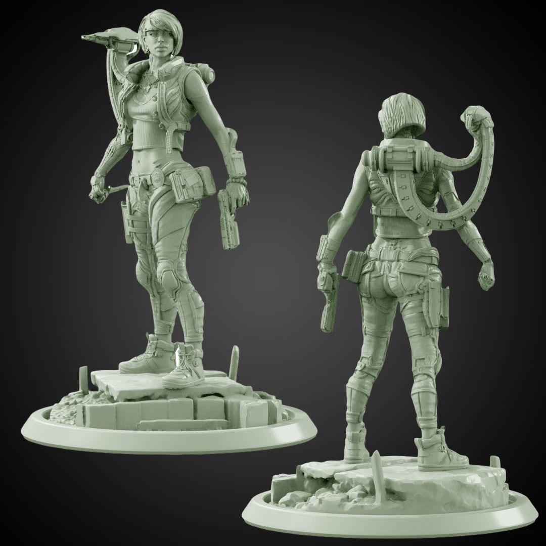 1/24 75mm 1/18 100mm Resin Model Female Bounty Hunter Figure Unpainted No Color RW-244