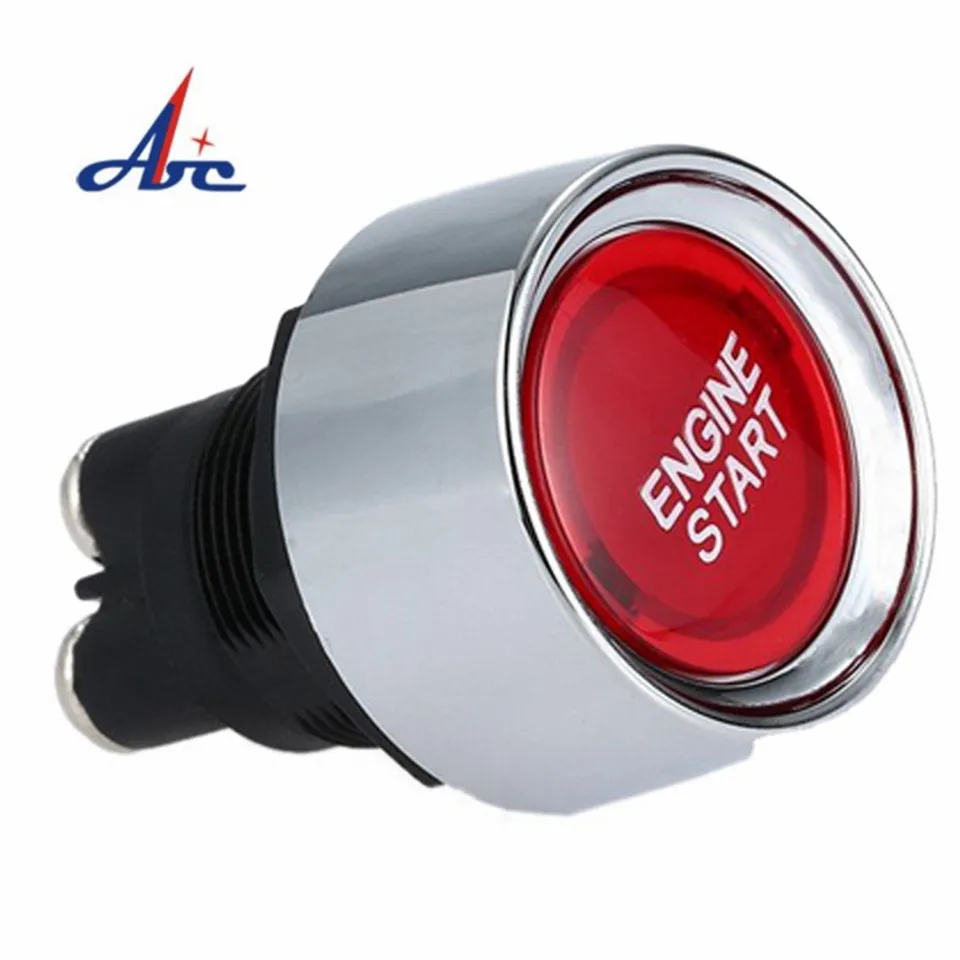 Universal 12V Car Red/Blue Illuminated Engine Start Switch Push Button Race Starter 22mm