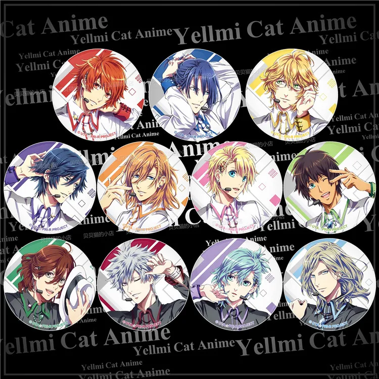 Uta no Prince sama, insignias de anime de 58mm, bolsas de iconos de hierro en mochila