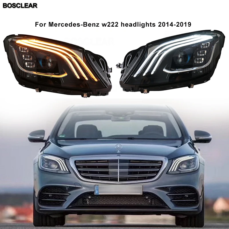 

2pcs Head Lamp for BENZ W222 Headlights 2014/15/16/17/18/2019 S350 S400 W223 LED Headlight DRL Hid Bi Xenon Auto Accessories