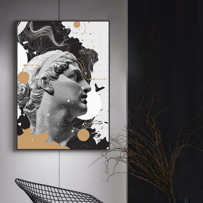 Nordic Morden Porch Headband Woman Model Avatar Girl Wall Art Canvas Painting Poster and Prints Pictures Living Room Home Decor