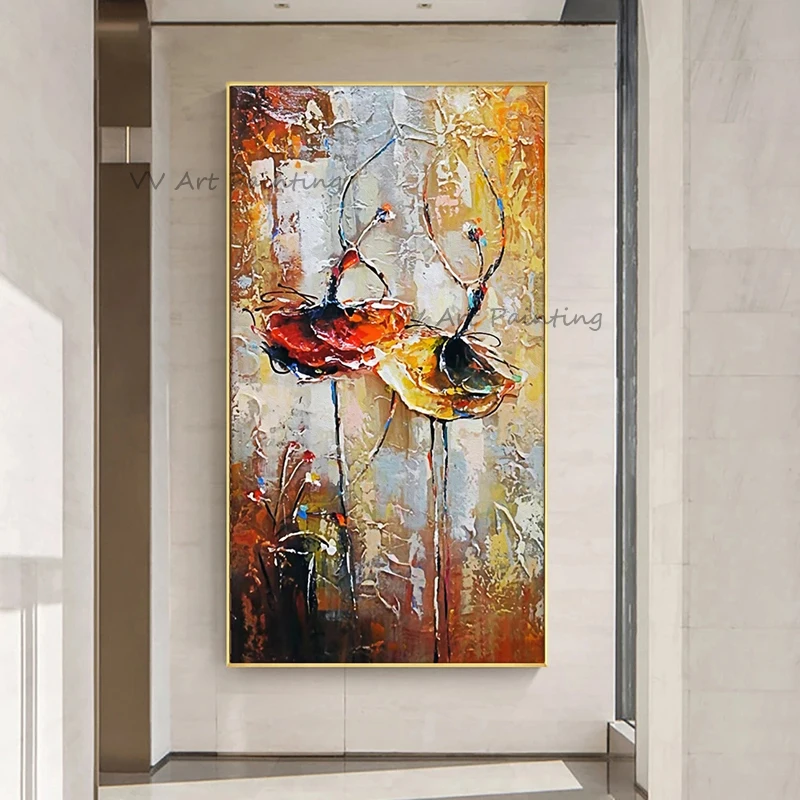 New Design Dancing Girl Oil Painting Handmade Canvas Ballet Woman Oil Paintings Canvas Picture Knife Vertical Palette Painting