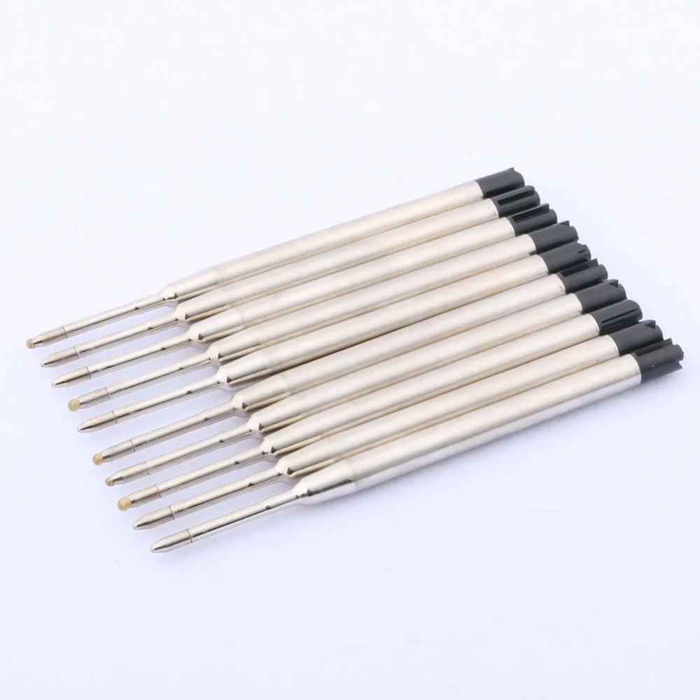 10Pc Nieuwe Metalen Kwaliteit Blauw Of Zwart Rood Inkt Refill Balpen Vulling