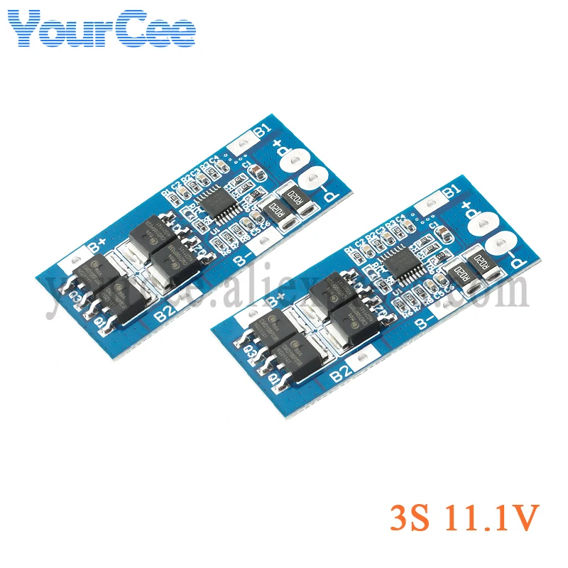 2pcs/1pc 3S 20A 11.1V 18650 Li-ion Lithium Battery Charger Protection Board Module Electric 15A Lipo BMS PCB PCM Module 3S-D01