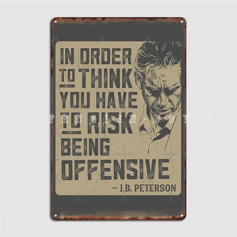 Jordan Peterson Quote Poster Metal Plaque Club Mural Printing Wall Decor Tin Sign Poster