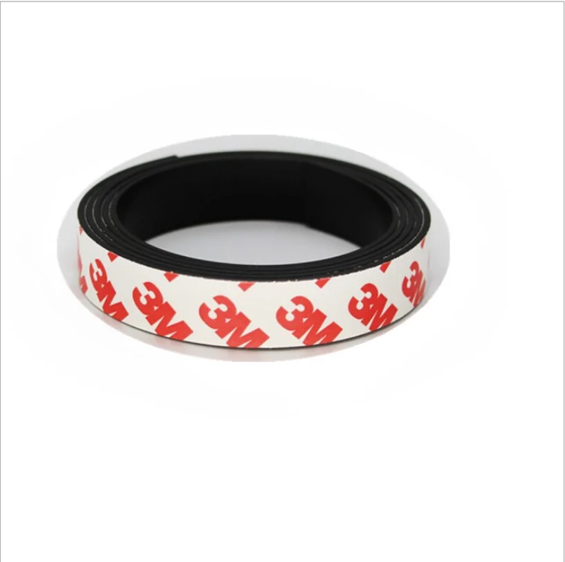 1Meter 10x1mm Soft Rubber Magnetic Strip Self Adhesive Flexible Magnet DIY Stripe Tape For Door Curtain