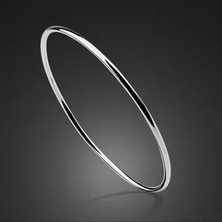 New Fashion free collocation DIY Bracelet 100% 925 Sterling Silver Simple & Smooth Women Bracelet Charm silver jewelry