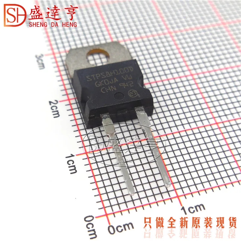 10Pcs/Lot STPS8H100D 8A 100V TO220  DIP Schottky Barrier Diode/NEW Original In Stock